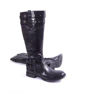 Born Nalani Black Leather Motorcycle Riding Boots